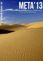 Cover for Proceedings of META'13, The 4th International Conference on Metamaterials, Photonic Crystals and Plasmonics